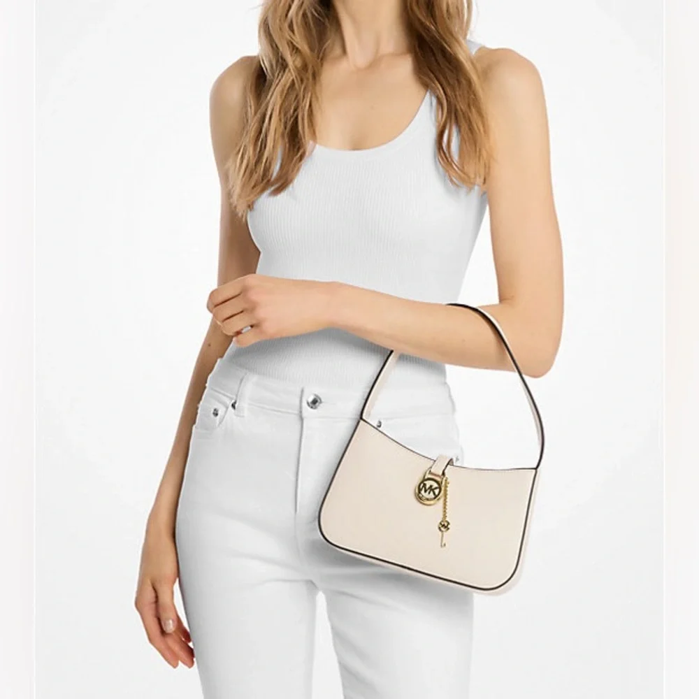 Michael Kors Lyra Small Leather Pochette NWT